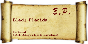 Bledy Placida névjegykártya
